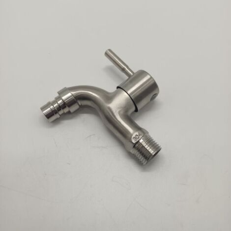 Grifo de pared de acero inoxidable para baño, lavabo, lavadora y grifos de jardín.