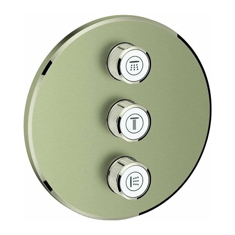 

Grifo de pared triple Smart Control 29122 FMS redondo níquel cepillado