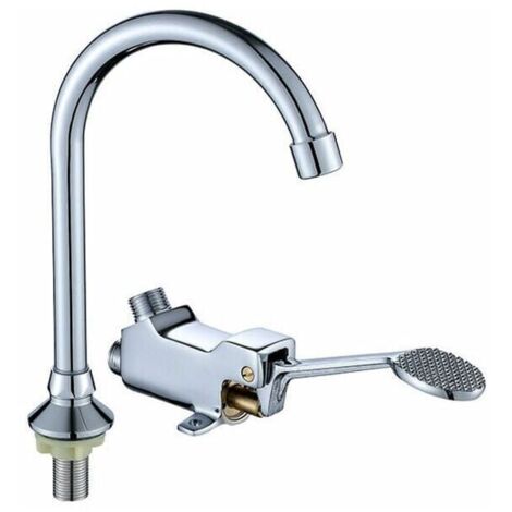 Grifo de pedal para fregadero de cocina, grifo de baño, grifo mezclador de lavabo, grifo accionado con el pie