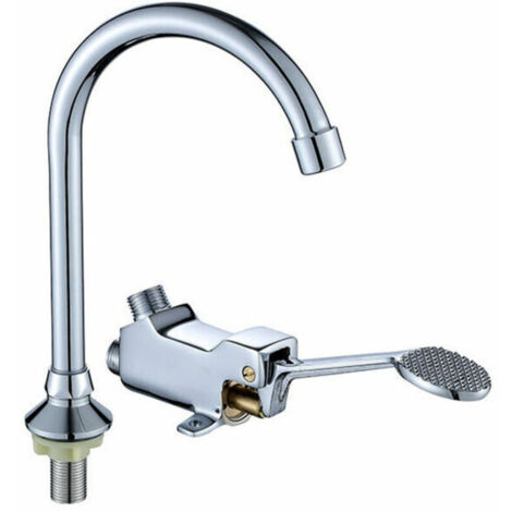 Grifo de pedal para fregadero de cocina, grifo de baño, grifo mezclador de lavabo, grifo accionado con el pie