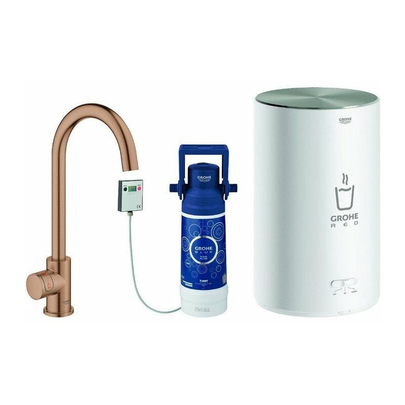 

Grifo de pedestal y caldera Red Mono 30085 Salida C de tamaño M, oro rosa brillante, geb. - Grohe