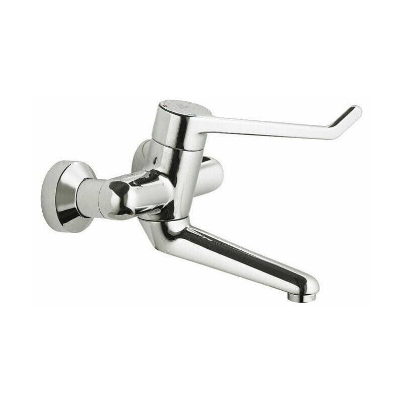 

Grifo de seguridad de pared para lavabo monomando CERAPLUS 230mm 180mm palanca n. Conexiones bloqueables