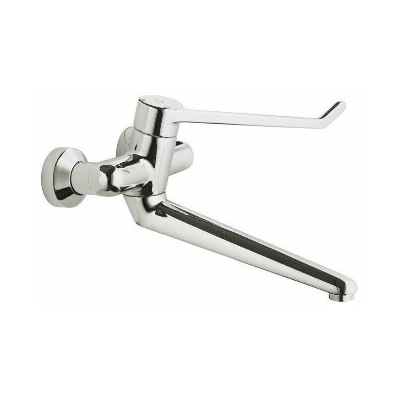 

Grifo de seguridad de pared para lavabo monomando CERAPLUS 330mm palanca 230mm n. Conexiones con cerradura