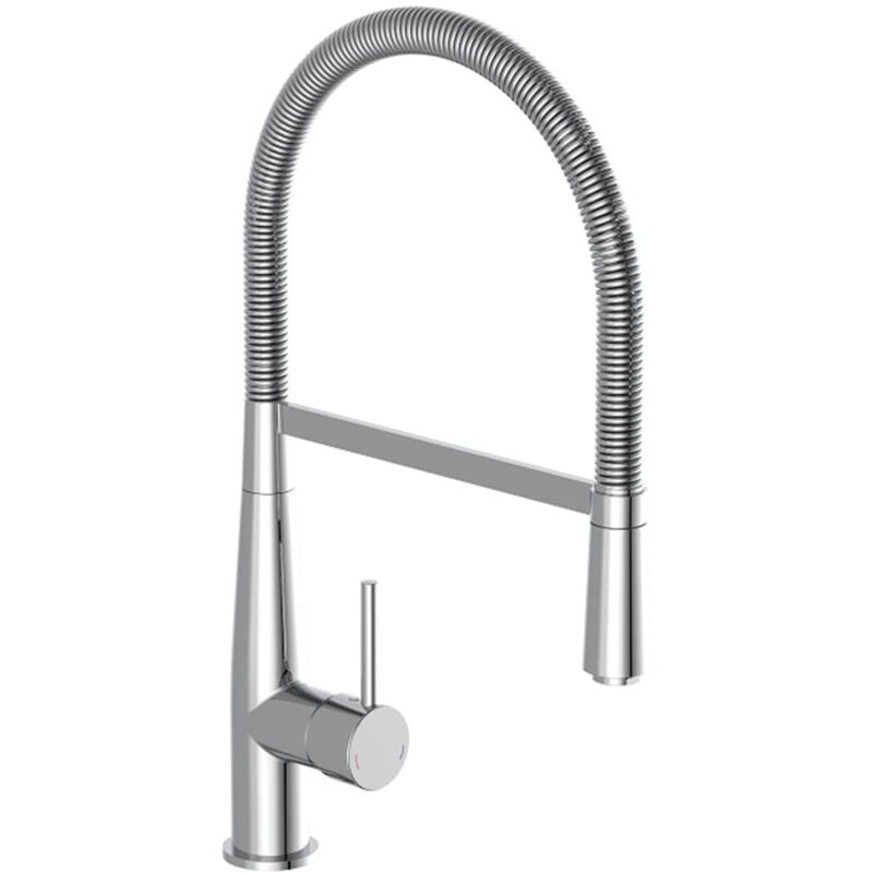 

Grifo mezclador con muelle espiral NEW YORK cromado - Plateado - Schütte