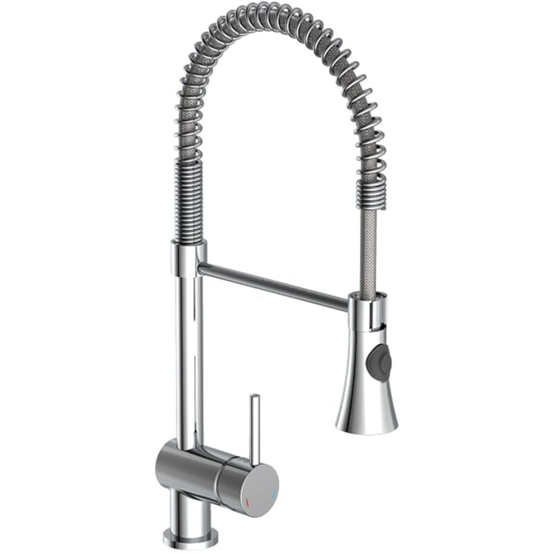 

Grifo mezclador muelle espiral CORNWALL baja presión cromado - Plateado - Schütte