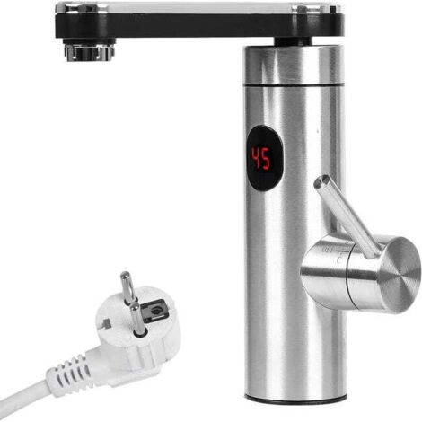 Grifo eléctrico con calentador de agua instantáneo 220V - Grifo eléctrico con calefacción LCD - Visualización de temperatura de 360°