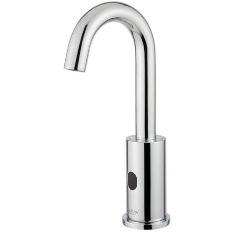 Grifo electrónico de lavabo serie CURVE con fotocélula y alimentación por pilas - Idral