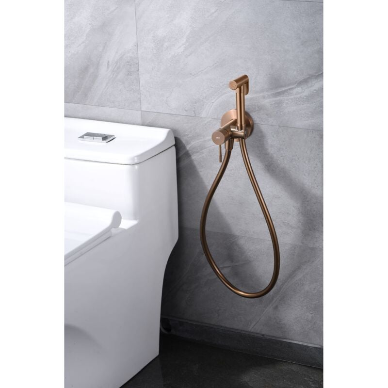 Imex - Robinet de bidet avec mitigeur Modèle line Couleur Or rose Finition en Or rose brossé [ ® ]