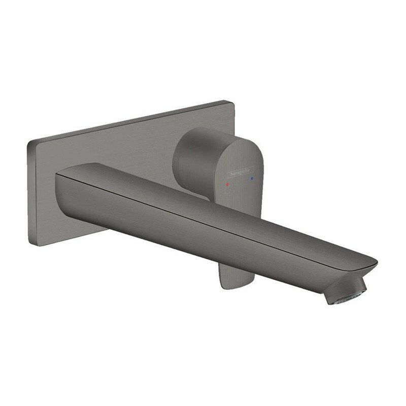 

Hansgrohe - con fregadero integrado pared, caño de 225 mm, desagüe libre cromado negro cepillado