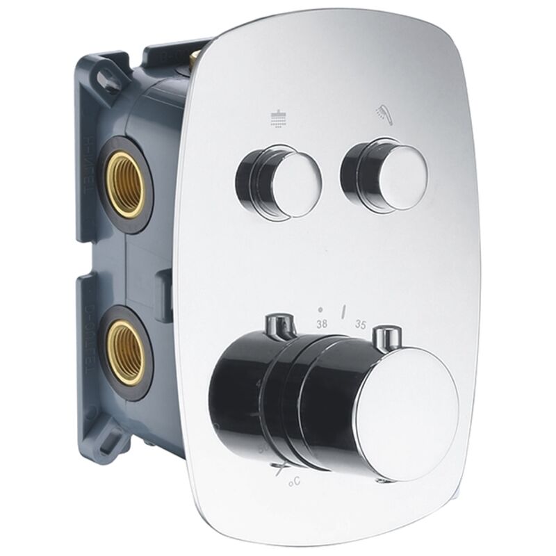 Imex - GSP02V Empotrado Termostático 2 Vías Cromo - ref: GSP02V