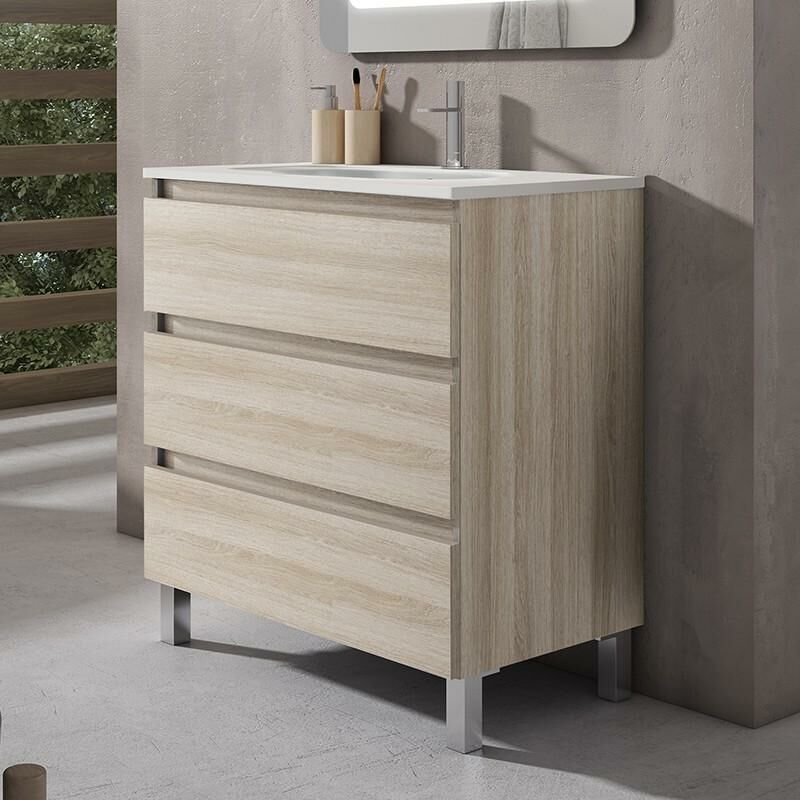 

BOX Mueble+Lavabo 3 Cajones Crudo - Medida: 60 CMS - Visobath