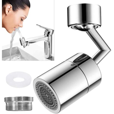 Grifo giratorio, grifo con caño para cocina, grifo giratorio para baño, 2 modos aptos para baño y cocina.