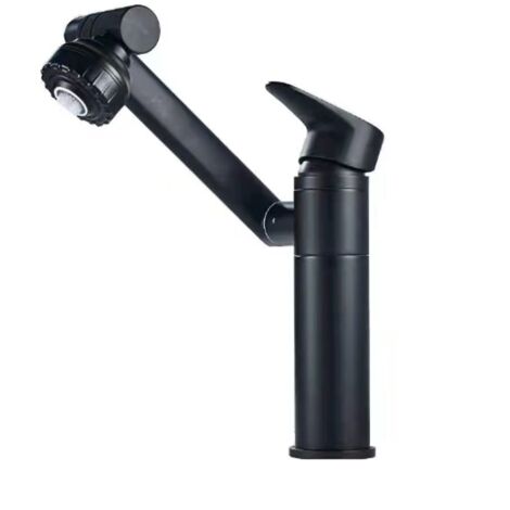 Grifo giratorio multifuncional para lavabo, de acero inoxidable, para agua fría y caliente.