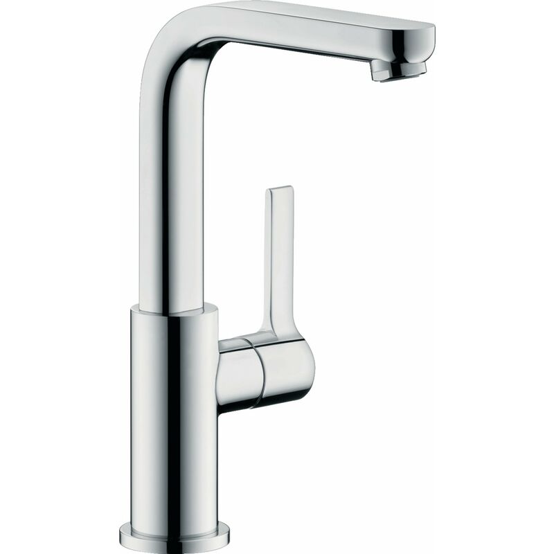 

Mezclador monomando Hansgrohe Metris S, con desagüe automático, caÃ±o giratorio 120Â°, saliente 138 mm - 31159000