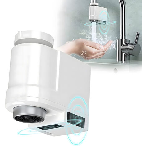 Grifo inteligente con sensor infrarrojo, grifo automático ahorrador de agua, con sistema antidesbordamiento, para cocina y baño, de inducción.