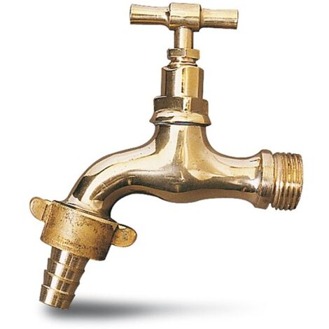 GRIFO JARDIN LATON PULIDO RACORD MANGUERA - 1/2''