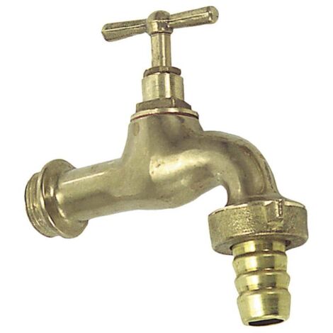 Grifo Jardin Racor Manguera 1/2-3/4 Pulido Laton