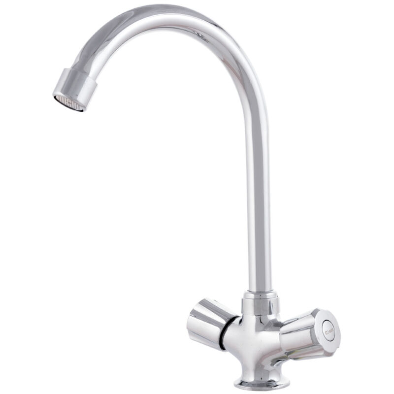 

Grifo Lavabo Aleación Zinc, Cromado, Agua Caliente-Fría, Latiguillos, Caño Alto, Bimando [QLI-FA938] (QLI-FA938)