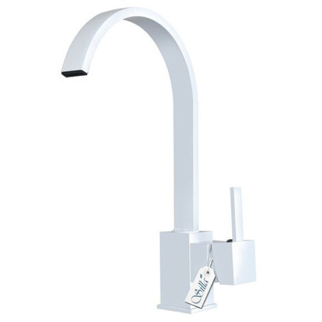 Grifo lavabo caño alto monomando, Blanco