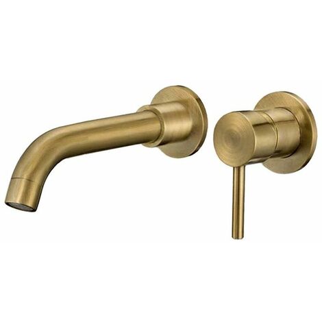 Grifo lavabo empotrado monomando BORACAY dorado envejecido