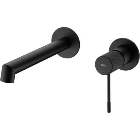 Grifo lavabo monomando empotrado Line negro mate - IMEX