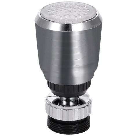 Grifo LED giratorio 360°, control de color/temperatura, 6,7 cm, ABS metálico, varios colores/variaciones RGB, sin pilas.