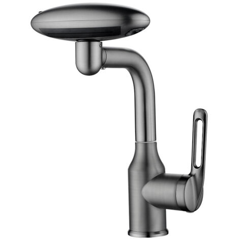 Grifo mezclador de cocina, grifo de baño flexible giratorio de 360°, grifo de lavabo con acabado cepillado, grifo mezclador de lavabo con 4 modos de ajuste de caudal.