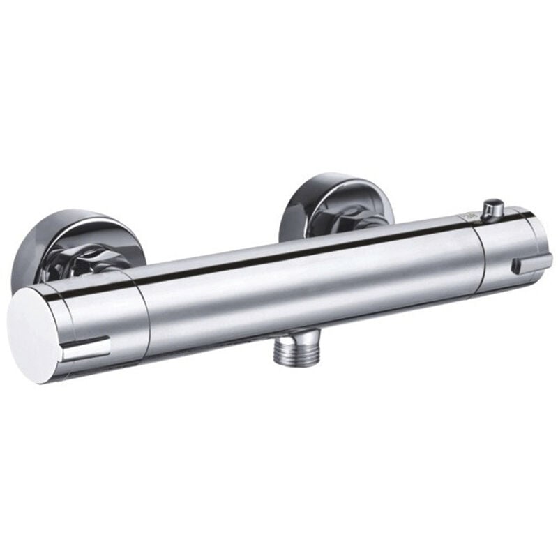 K2O - Robinet de Douche Thermostatique Mélangeur Chillout Quiet 26,3x6,7x7,8 cm Mural 2 Boutons Finition en Laiton Chromé