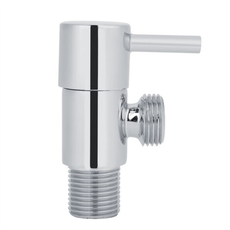 Grifo mezclador de lavabo de esquina G1/2'' en bronce cromado - Válvula de control de agua de fácil instalación