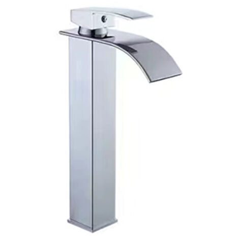 Grifo mezclador para lavabo, grifo tipo cascada, grifo de baño con caño extraíble, cromado