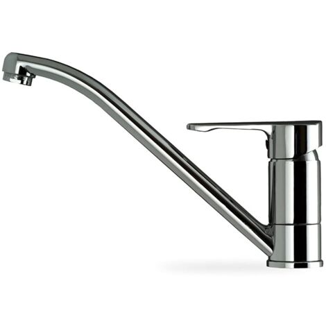 GRIFO ML CROMO Monomando con acabado de acero inoxidable de fácil limpieza, caño giratorio y aireador anticalcáreo