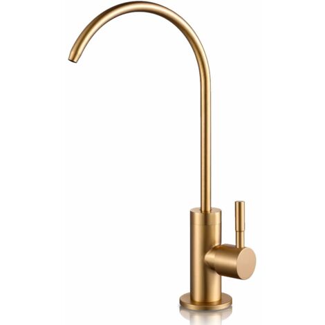 Grifo moderno dorado cepillado para Osmosis Inversa
