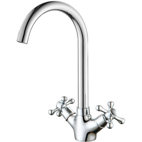Grifo monobloc de fregadero serie Clasica en Cromo