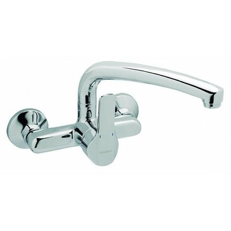 Monomando fregadero pared Basic Caño largo tubo 15CM. CIS