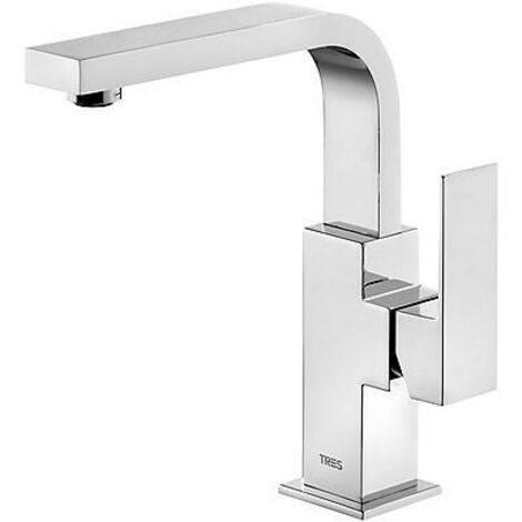GRIFO MONOMANDO CON MANETA LATERAL PARA LAVABO LATIGUILLOS