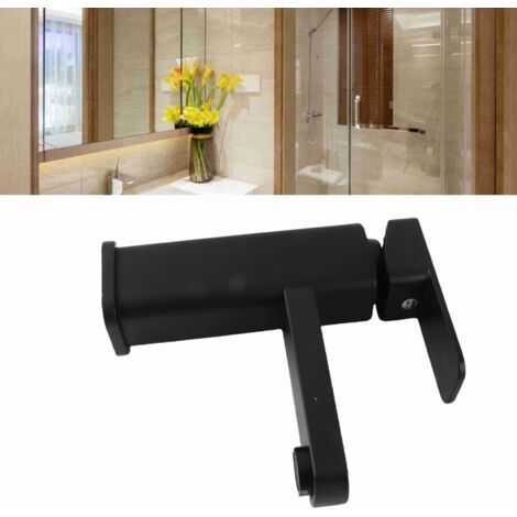 Grifo monomando de acero inoxidable para lavabo, color negro, con temperatura y caudal regulables y fácil instalación.