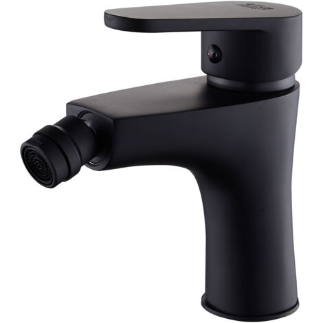 Grifo monomando de bidet serie black Bidasoa
