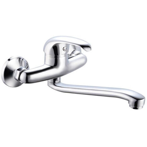 Grifo monomando de cocina ROUSSEAU Mambo - Sin ducha - Cromo gris