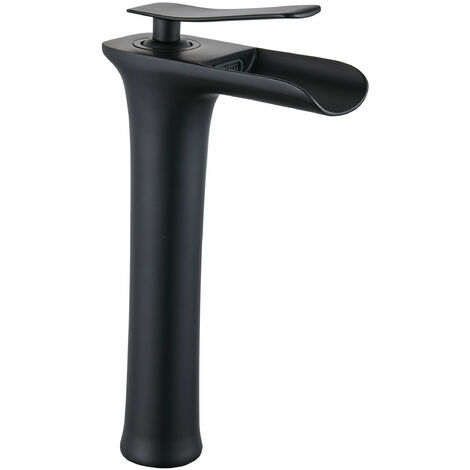 DP Grifería - Grifo monomando de lavabo en color negro modelo Izalco
