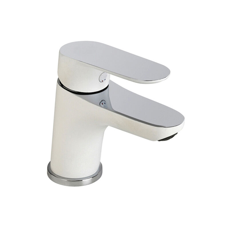 

Grifo lavabo monomando cromado/blanco KEVON BY - Eurosanit