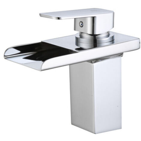Grifo monomando de lavabo modelo Aries con salida de agua efecto cascada