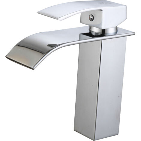 Grifo monomando de lavabo modelo Eneldo con salida de agua efecto cascada