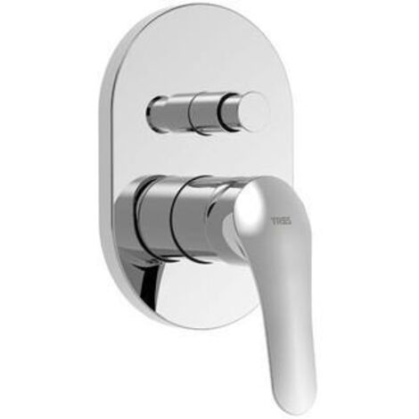 Grifo Monomando Empotrado 2 Vía Ducha Base Plus TRES