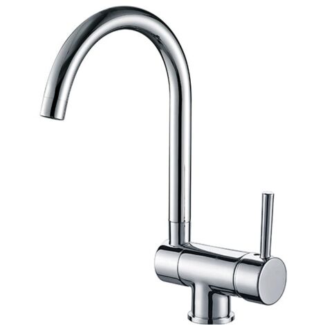 Grifo Monomando Fregadero Abatible Focus-2000 Cromo, 33.5cm(alto) 18.3cm(largo).