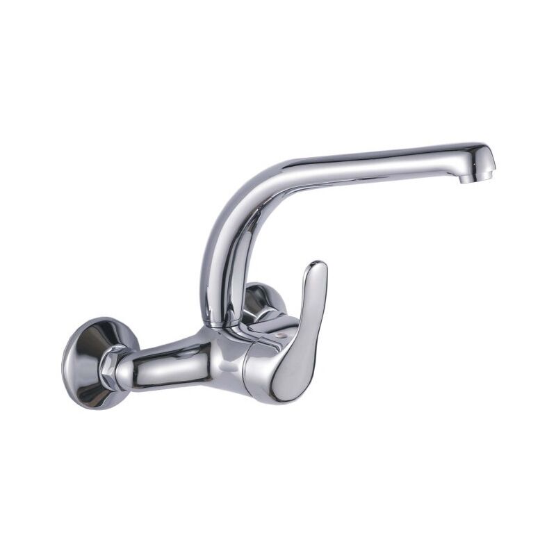 

Grifo Monomando Fregadero De Pared 15Cm Caño Alto