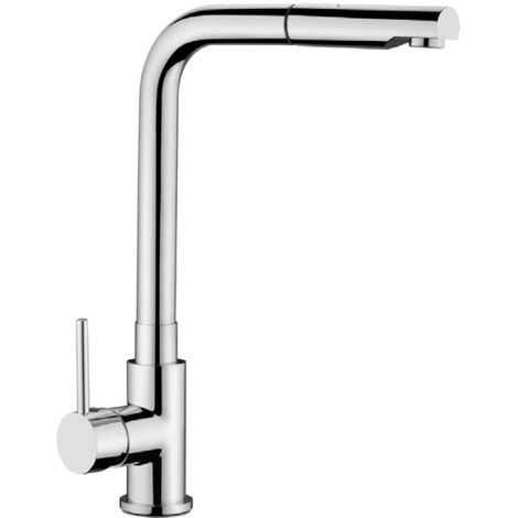 Grifo Monomando Fregadero extraible Jana cromo. 37cm(alto) 25cm(largo).