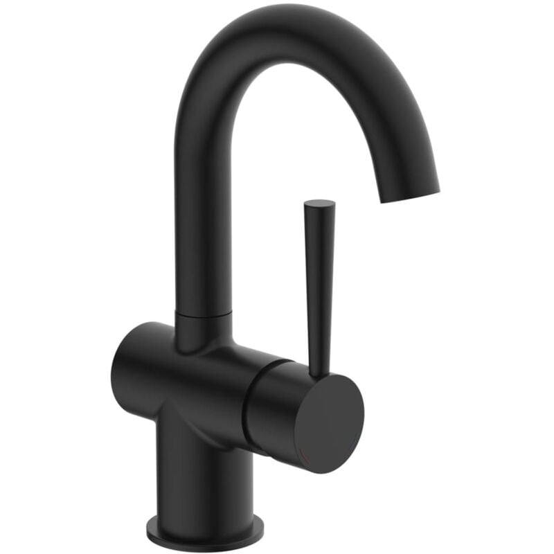 Basin Mixer cornwall with Lateral Handle Matte Black Schütte Black
