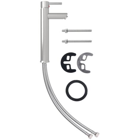 Grifo monomando para baño grifo de cocina grifo monomando para lavabo grifo para interior de casa 30 cm níquel 020003506