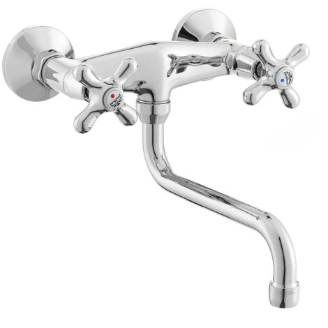 Grifo monomando para fregadero de cocina de pared Paffoni IRIS IRV161CR  Cromo - Iris
