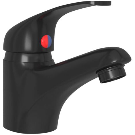 Grifo monomando para lavabo grifo de cocina grifo monomando para baño grifo para lavabo de interior 13 cm negro 020003502